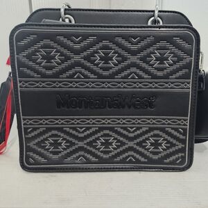 Montana West Black and Gray Crossbody Bag